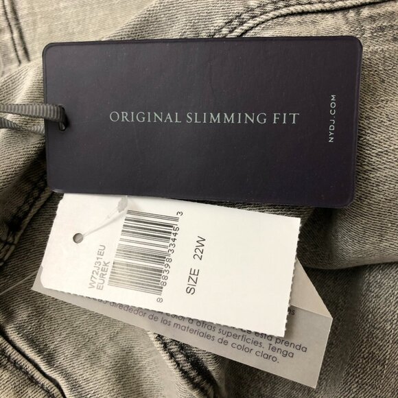 NYDJ Not Your Daughters Jeans Marilyn Straight Leg Slimming Stretch Gray 22W - Picture 7 of 8